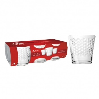 Copo de Vidro Rocks Colmeia 300ml
