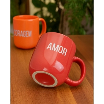 Caneca Cerâmica 220ml Momentos - Amor Luva com 1