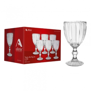 Taça Água de Vidro Lines 320 ml