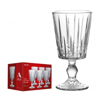 Taça de Vinho de Vidro Nápoles 330ml