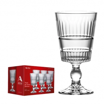 Taça de Vinho de Vidro Gênova 330ml