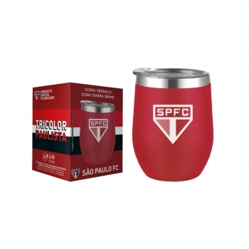 Copo Térmico Inox com Tampa 360ml São Paulo – Luva com 1