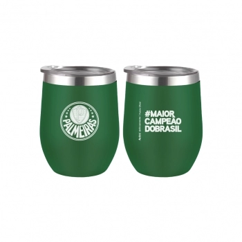 Copo Térmico Inox com Tampa 360ml Palmeiras – Luva com 1