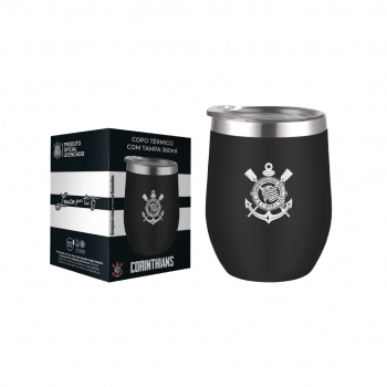 Copo Térmico Inox com Tampa 360ml Corinthians – Luva com 1