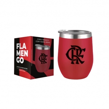 Copo Térmico Inox com Tampa 360ml Flamengo – Luva com 1