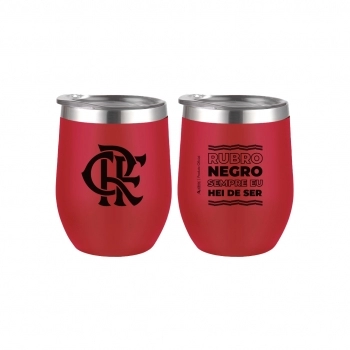 Copo Térmico Inox com Tampa 360ml Flamengo – Luva com 1